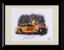 16x20 Framed Joey Logano Autograph Replica Print - Daytona 500 Win Victory Lane picture