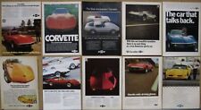 Corvette Print Ad Lot (10); 1968 1969 1970 1971 1972 1973 1974 1975 1978 1980 picture