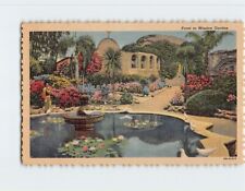Postcard Front Corridor & Garden San Juan Capistrano Mission California USA picture