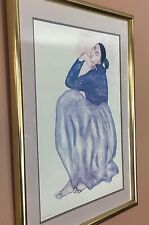 R C Gorman Native American Women In Repose Early Lithograph Signed & Framed picture