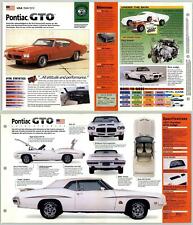 Poniac GTO - 1968-72 #8 Muscle Cars - Hot Cars - IMP Fold Out Fact Page picture