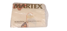 New Vintage 70s Martex Percale Twin Fitted Sheet Beige Tan Butterfly Mid Century picture
