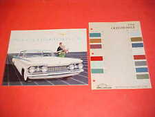 1959 OLDSMOBILE SUPER 88 98 FIESTA DELUXE BROCHURE CATALOG PAINT CHIPS LOT OF 2  picture