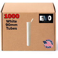 90mm Tubes - White - 1000 count , Pop Top Joints, BPA-Free Pre-Roll - USA Made picture