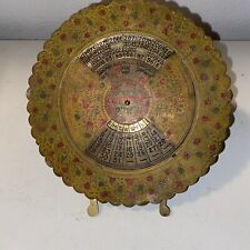 Vintage Brass Perpetual 100-Year Metal Calendar 1979-2078 Built In Stand picture
