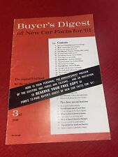 1961 Ford Buyers Digest New car facts Preview Guide picture