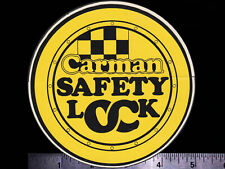 CARMAN Safety Lock - Original Vintage 1970’s 80's Racing Decal/Sticker picture