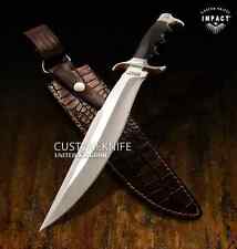 IMPACT CUTLERY HANDMADE HUNTING BOWIE KNIFE BULL HORN HANDLE- 1677 picture