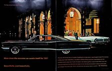1965 Pontiac Bonneville Car Black Automobile Vintage 60s 2-Page Print Ad Evening picture