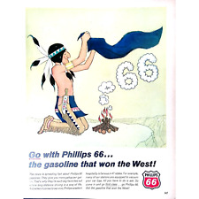 Phillips 66 Gasoline 1966 Print Ad The Gasoline That Won the West 10.5