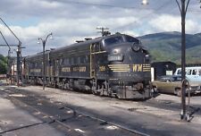 WESTERN MARYLAND F-Units w/7156 +2 at engine terminal  10/77  NICE picture