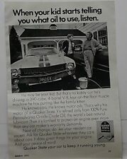 1971    Quaker State   When your kid starts telling you what oil to use Print Ad picture