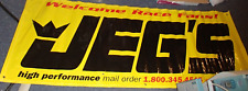 JEG'S Welcome Race Fans Banner Yellow Car Auto Racing Vinyl Banner 36