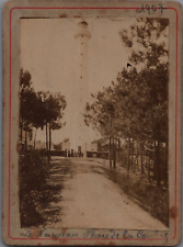 France, Charente-Maritime, La Tremblade, Lighthouse de la Coubre vintage print, print picture