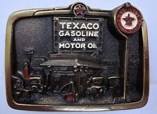 Vintage Belt Buckle TEXACO GASOLINE AND MOTOR OIL by Great Chicago Buckle Co picture
