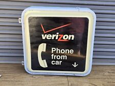 Rare Vintage 2 Sided Lighted Verizon Phone From Car Telephone Hanging Wall Sign picture