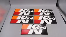 Lot Of 5 K&N Engineering Logo Air Filters 9 x 4 Inch Racing Stickers / Decals picture