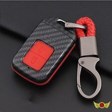 Carbon- Smart Key Case For Honda Vehicles, Vezel/Fit, type1, With Chain Red picture