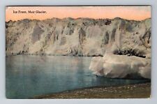 Muir Glacier, AK-Alaska, Ice Front, Scenic View Antique, Vintage Postcard picture