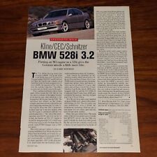 BMW E39 528i 3.2 M3 ENGINE MAGAZINE PRINT ARTICLE KLINE CEC SCHNITZER CAR DRIVER picture