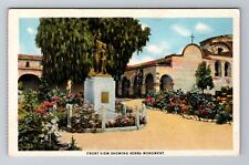 San Juan CA-California, Front View Showing Serra Monument, Vintage Postcard picture