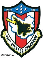 USAF 131ST FIGHTER SQ -131 FS- F-15-Eagle -MASS ANG-ACC- ORIGINAL VEL PVC PATCH picture