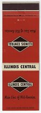 Illinois Central RR Map Inside Date 1952-60 Empty Matchcover Morning America picture