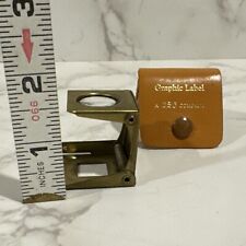 VTG Mini Gaebel NY Foldup Magnifier Brass 1.5 Inches With Leather Case Germany picture