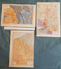 WW1 Western Front lot of 6x antique detailed coloured maps (published 1920) picture
