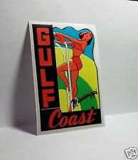 Gulf Coast Mississippi Vintage Style Travel Decal / Vinyl Sticker, Luggage Label picture
