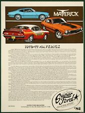 Ford 1970-77 Maverick Features John Paradise Vintage Pictorial Article 1984 picture