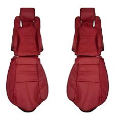 Toyota Supra MK3 / MKIII 1986.5-1992 Synthetic Leather Seat Covers In Dark Red picture