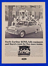 1966 FORD CORTINA CLASSIC ORIGINAL PRINT AD AMERICAN VINTAGE AUTOMOTIVE HISTORY picture