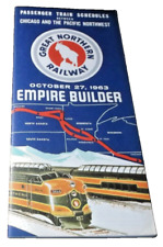 OCTOBER 1963 GREAT NORTHERN EMPIRE BUILDER WESTERN STAR PUBLIC TIMETABLE picture