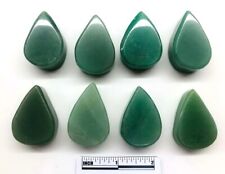 8pcs Large Green Aventurine Jade Teardrop Thick Gemstones Cabochons Drop picture