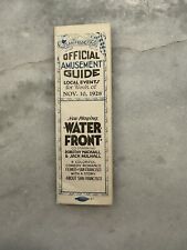 SAN FRANCISCO AMUSEMENT GUIDE FOR Nov 10 1928, Water Front picture