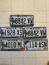 Lot Of 5 Maine License Plates Chickadee License Plates picture
