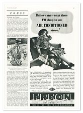 Print Ad Kinetic Freon Fluorine Refrigerants Vintage 1938 3/4-Page Advertisement picture