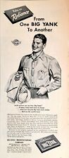 1945 Reliance Big Yank WWII Era Vintage Print Ad Shirts Pants Hero's Coming Home picture