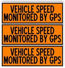 SET 3 Vehicle Speed Monitored by GPS ORANGE Car MAGNET Magnetic Bumper Sticker picture