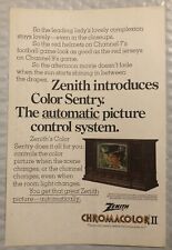 Vintage 1976 Zenith Television Original Print Ad Full Page - Color Sentry picture