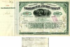 Colorado Fuel and Iron Co. signed by John W. Gates - Stock Certificate - Autogra picture