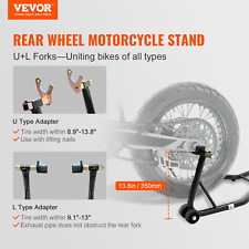 VEVOR Motorcycle Rear Wheel Stand, with U + L Fork Swingarm Spool, 850 lbs Capac picture