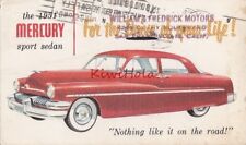 Postcard Car 1951 Mercury Sport Sedan William Frederick Motors San Francisco CA picture
