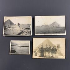 LOT X4 INTERESTING EARLY 19th CENTURY PHOTOS & POSTCARDS EGYPT GIBRALTAR PANAMA  picture