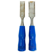 2 Pcs Wood Chisels High Hardness With Blue Handle For Woodworking Flat picture