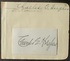 1920s/30s US Chief Justice + Secretary of State Charles E. Hughes Autograph Card picture