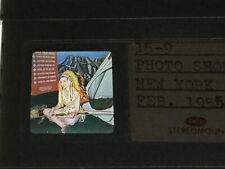 1955 Stereo Kodachrome Slides, New York Photo Show, Vintage Advertising, Women picture