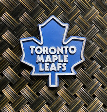VINTAGE NHL HOCKEY TORONTO MAPLE LEAFS TEAM LOGO COLLECTIBLE RUBBER MAGNET RARE picture