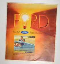 1968 Ford Sales Brochure Booklet Original Mustang Falcon Thunderbird Torino picture